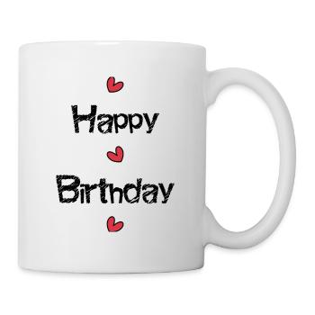 ALLES GUTE ZUM GEBURTSTAG. ALLES GUTE ZUM GEBURTSTAG. JAHRESTAG. - Tasse - Weiß - Rechts