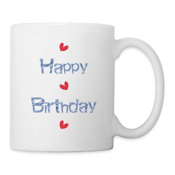 HAPPY BIRTHDAY. HAPPY BIRTHDAY. ANNIVERSARY. - Mug - white - Right