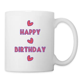 HAPPY BIRTHDAY. JOYEUX ANNIVERSAIRE. ANNIVERSAIRE. - Mug blanc - blanc - Droite
