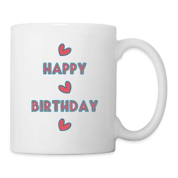 HAPPY BIRTHDAY. HAPPY BIRTHDAY. ANNIVERSARY. - Mug - white - Right