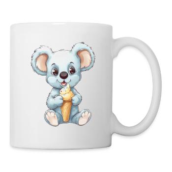Koala aime la crème glacée - Cute Animal Design - Mug blanc - blanc - Droite