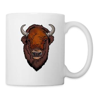 Bison head - Mug - white - Right