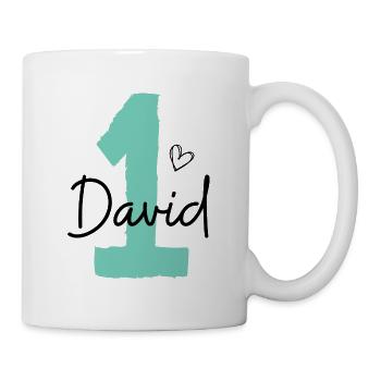 David eins - Tasse - Weiß - Rechts