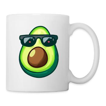 Cool avocado with sunglasses Trendy - Mug - white - Right