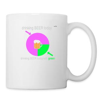 I drink beer today - I think - Mug - white - Right