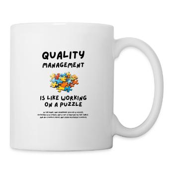 Quality Management is like working on a puzzle - Mug - white - Right