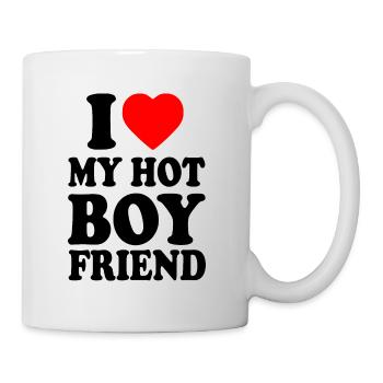 i love my hot boyfriend - Mug - white - Right