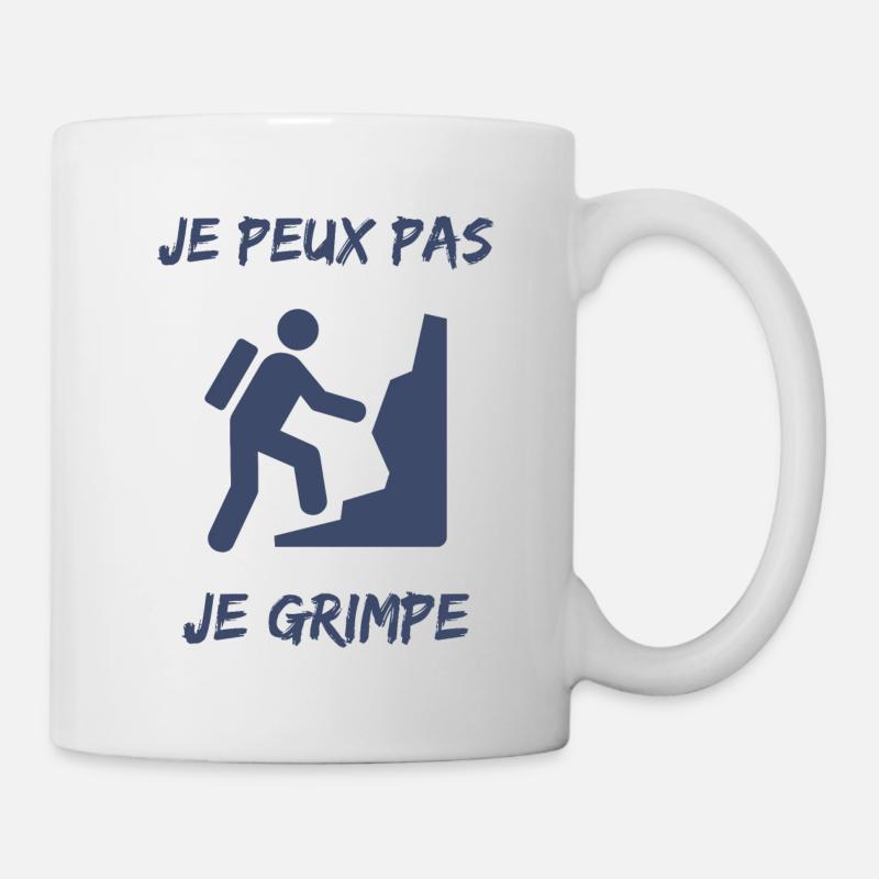 ESCALADE. CLIMB. CLIMBING. ESCALADE. VAN. GRIMPE. - Mug blanc - blanc