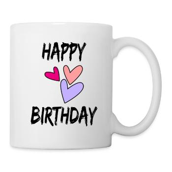 HAPPY BIRTHDAY. HAPPY BIRTHDAY. BIRTHDAY. - Mug - white - Right
