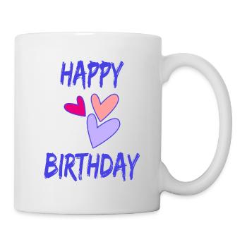 ALLES GUTE ZUM GEBURTSTAG. ALLES GUTE ZUM GEBURTSTAG. JAHRESTAG. - Tasse - Weiß - Rechts