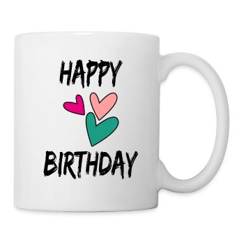 HAPPY BIRTHDAY. HAPPY BIRTHDAY. BIRTHDAY. - Mug - white - Right