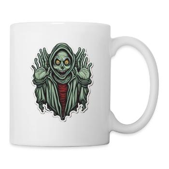 Grusel Skelett - Tasse - Weiß - Rechts