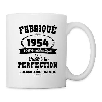 Anniversaire 70 ans - Fabriqué en 1954 - Mug blanc - blanc - Droite