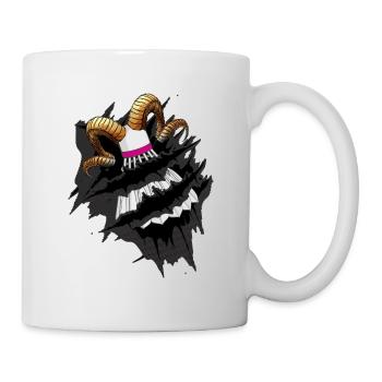 Badminton Federball Crossminton Speedminton - Tasse - Weiß - Rechts