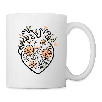 Weiß Anatomy Heart - Tasse - Weiß - Rechts