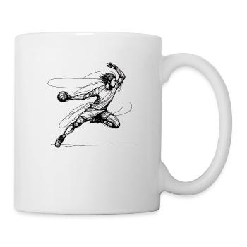 Handballer - single-line-drawing - Mug - white - Right