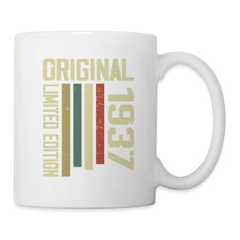 Retro 1937 Geschenk 87. Geburtstag Jahrgang 1937 - Tasse - Weiß - Rechts