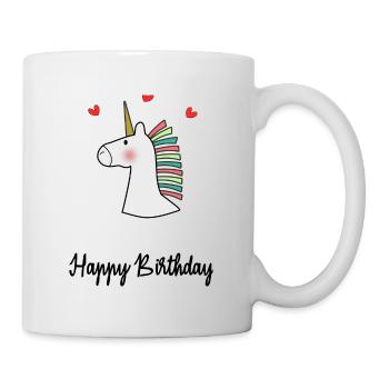 HAPPY BIRTHDAY. HAPPY BIRTHDAY. ANNIVERSARY. - Mug - white - Right