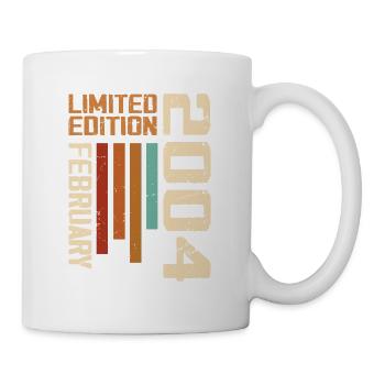 Born in February 2004 Retro 2004 Anniversary - Mug - white - Right