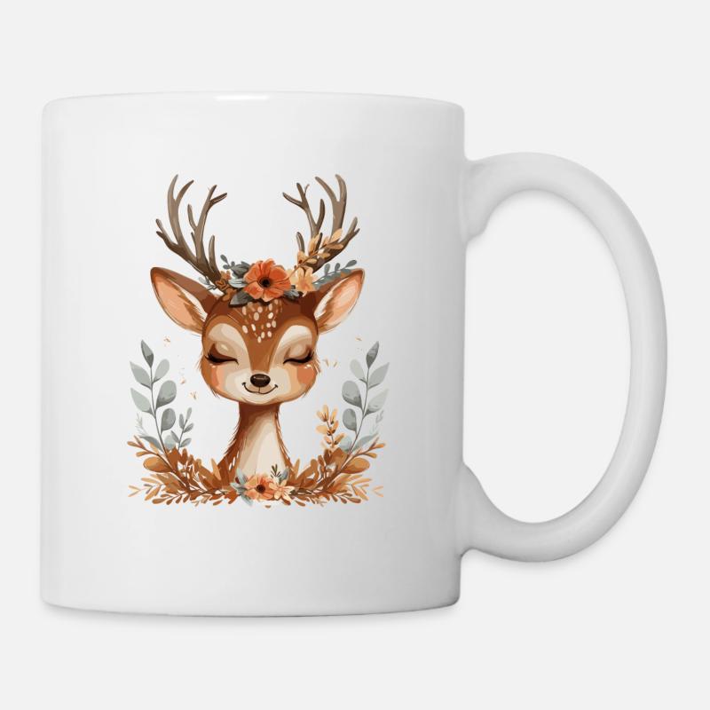 Cerbiatto addormentato - Tazza - bianco