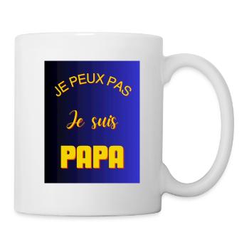 ICH KANN NICHT, ICH BIN EIN VATER - Tasse - Weiß - Rechts