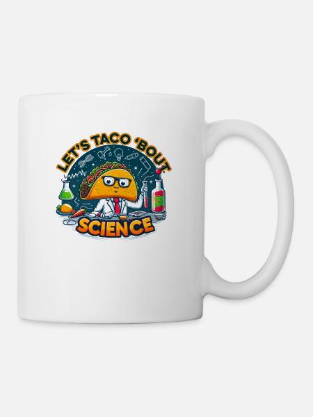 Let's Taco Bout Science Lehrer Schüler Lustig Witz - Tasse - Weiß