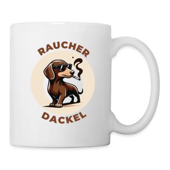 Raucher Dackel - Tasse - Weiß - Rechts