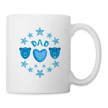 Coole Bären mit Herz zum Vatertag. - Tasse - Weiß - Rechts
