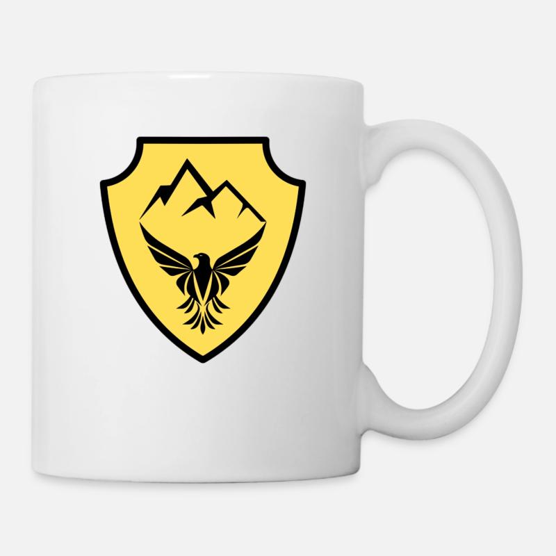 Armoiries jaune - Mug blanc - blanc
