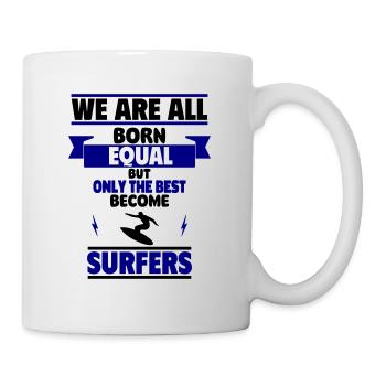 Nous naissons tous égaux, seuls les meilleurs qui - Mug blanc - blanc - Droite