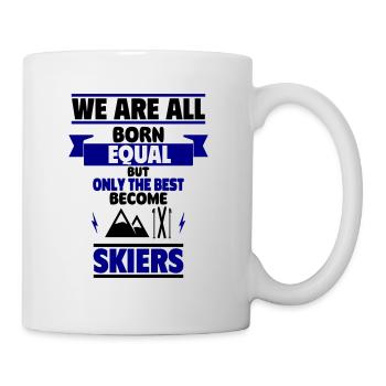 Only the best become skiers – gift idea - Mug - white - Right
