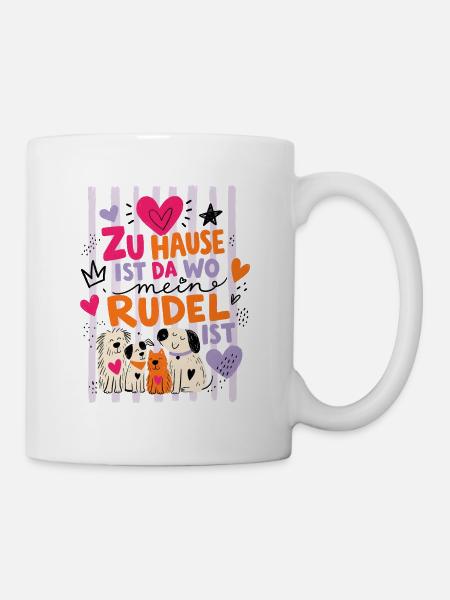 Zu Hause Ist Da Wo Mein Rudel Ist - Tasse - Weiß