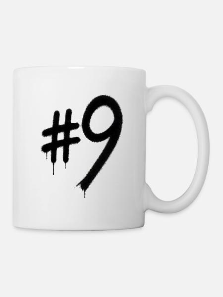 Graffiti Ziffer9 Streetart - Tasse - Weiß