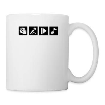 DJ, Singen, Play, Musik - Tasse - Weiß - Rechts