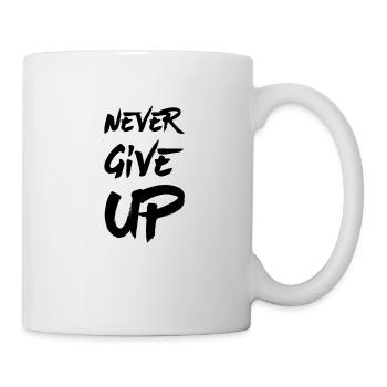 Never give up - Mug - white - Right