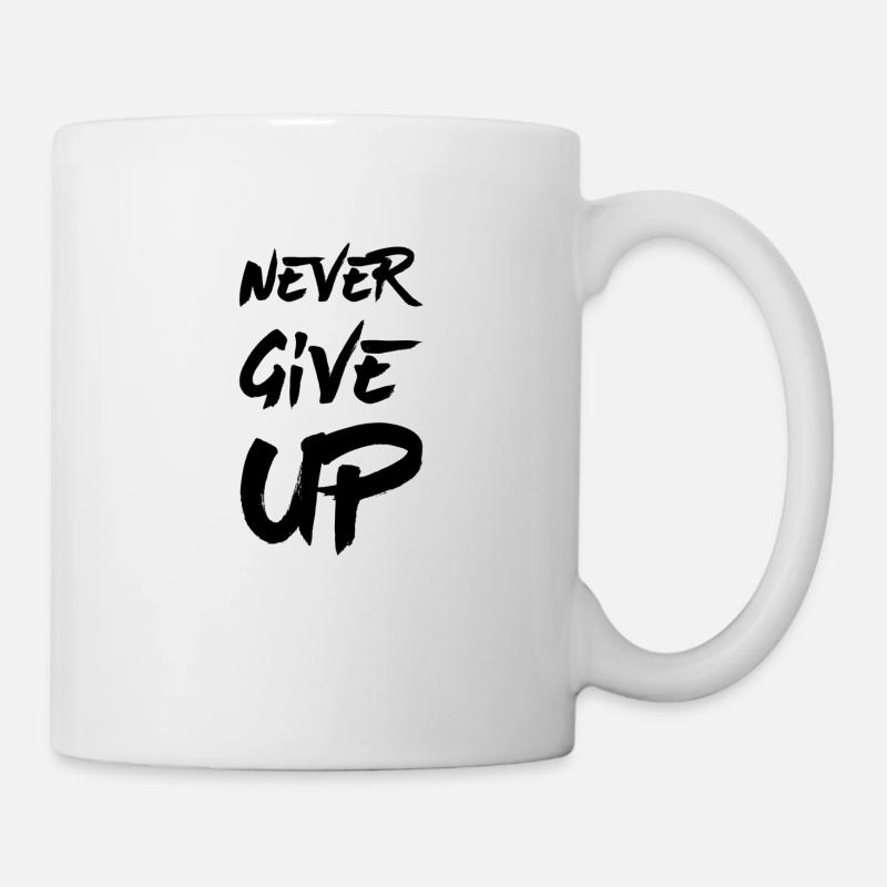 Never Give Up - Mug blanc - blanc