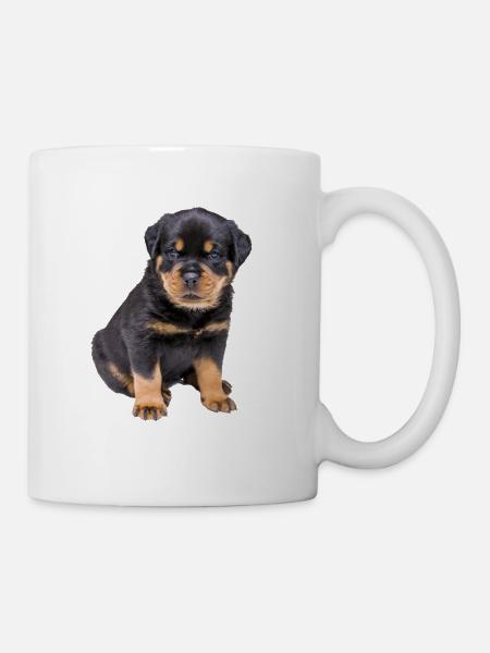 ROTTWEILER WELPE HUND HAUSTIER GESCHENK T-SHIRT - Tasse - Weiß