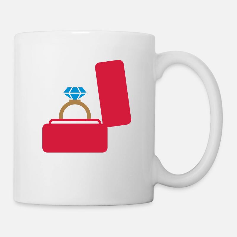 Ring Hochzeit Geschenk - Tasse - Weiß