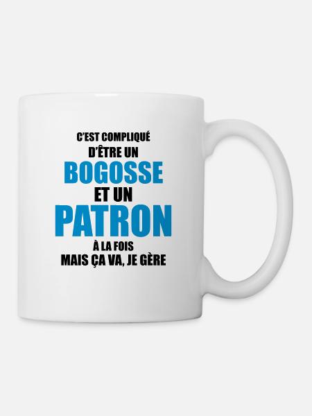 compliqué d'être un bogosse et un patron - Mug blanc - blanc