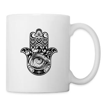 L'oeil de la main - Mug blanc - blanc - Droite