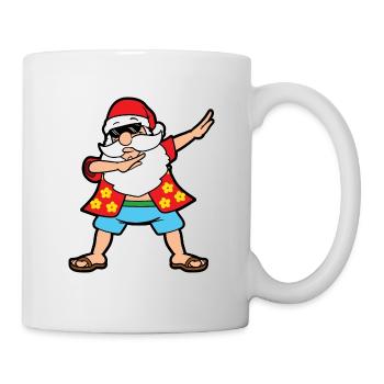 Lustiger Weihnachtsmann Santa Claus Weihnachten - Tasse - Weiß - Rechts