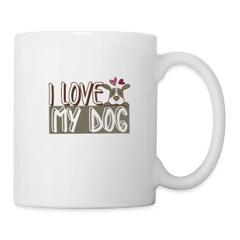 I love dog love dog - Mug - white - Right