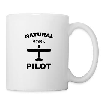 flightport airplane saying pilot - Mug - white - Right
