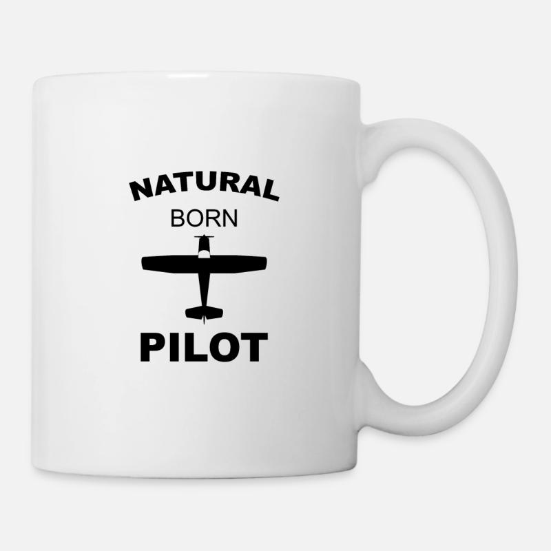 flightport airplane saying pilot - Mug - white