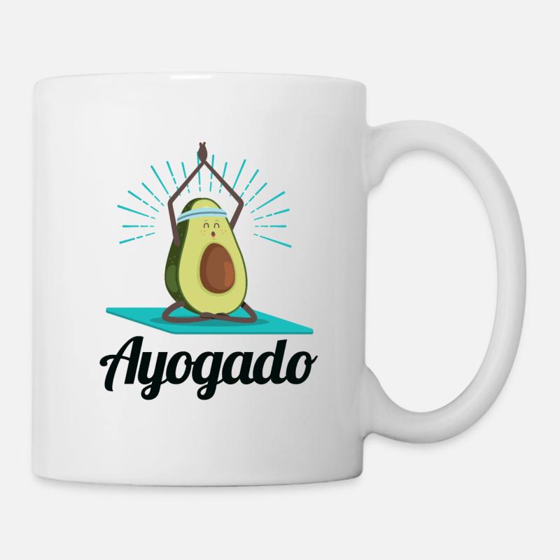 Ayogado | Yoga Avocado - Tasse - Weiß