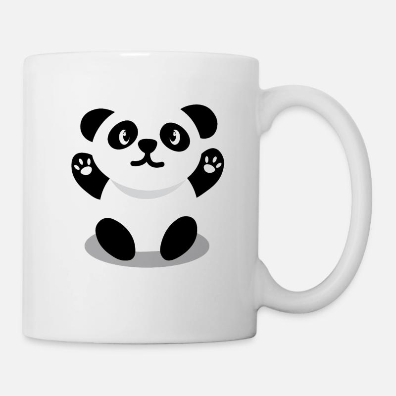 Happy panda cartoon - Mug - white