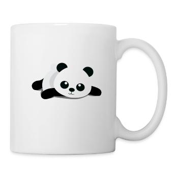 Lying panda cartoon - Mug - white - Right