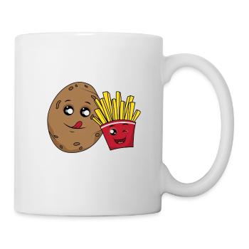 Potato and French Frieze Cartoon - Mug - white - Right
