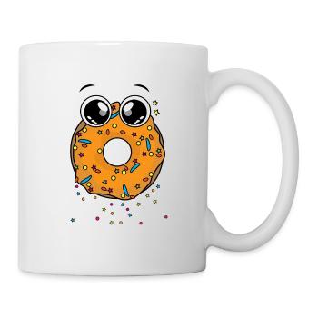 Dessin animé mignon beignet orange - Mug blanc - blanc - Droite