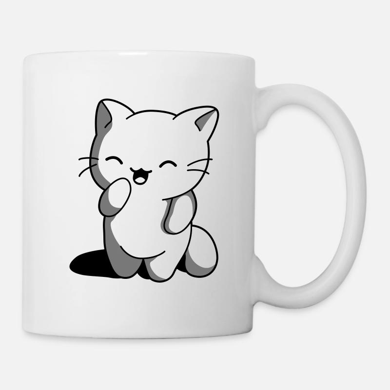 Kitten kawaii funny - Mug - white